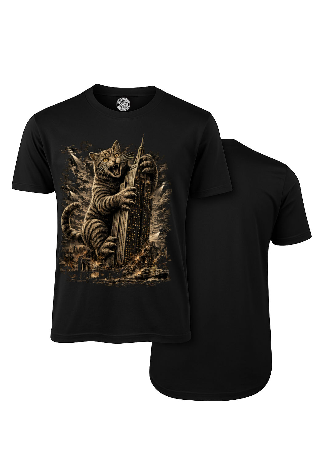 Cat Kong Giant Monster Cat T-Shirt (Black)